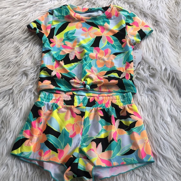 Girls Rashguard/swimming suit set - Picture 3 of 7